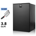 Smad 3.8 Cu ft 12/24V RV Refrigerator 110L DC Compact Portable Fridge with Freezer