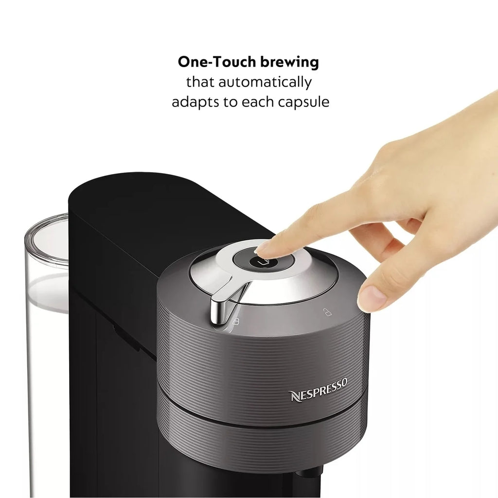 Nespresso Vertuo Next Deluxe by De��Longhi, Dark Grey with Milk Frother