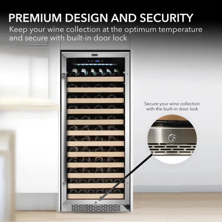 Whynter 24 inch Wine Cooler Refrigerator, 54 Bottle Wine Fridge with Stainless Steel Glass Door