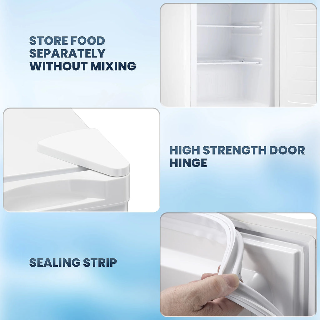 Electactic Upright Freezer, Energy Saving 2.1 Cu.ft Single Door Compact Upright Freezer with Reversible Door(White)