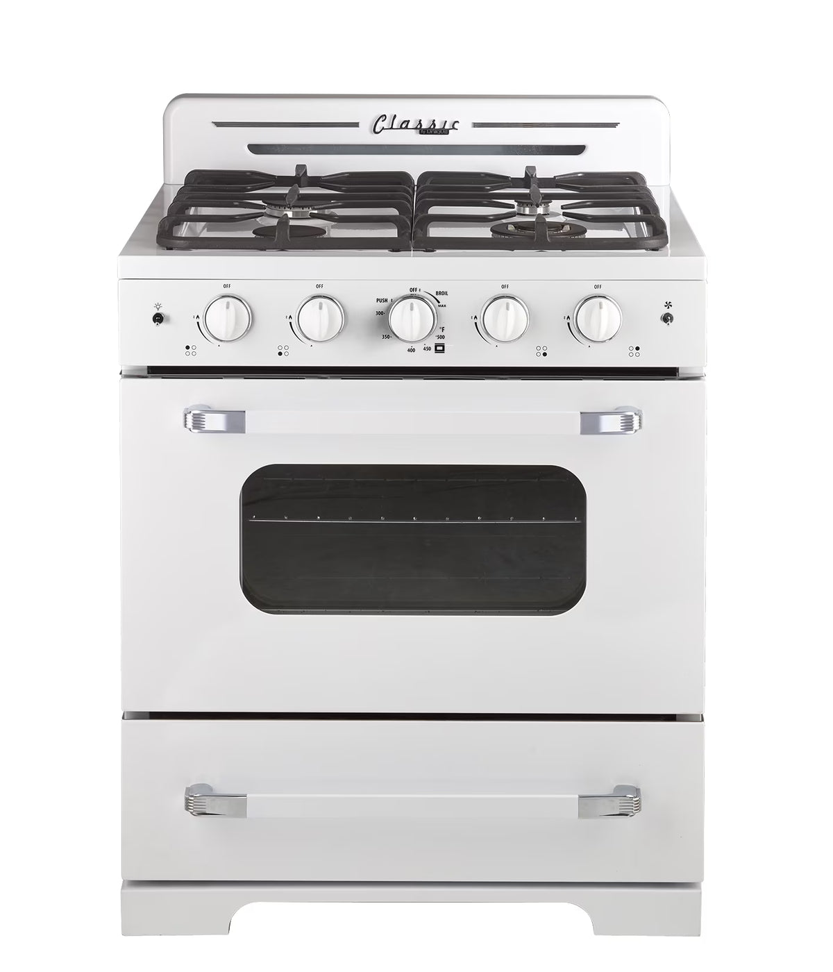 Unique Classic Retro 30" 3.9 cu/ft Freestanding Gas Range with Convection Oven and Sealed Burners