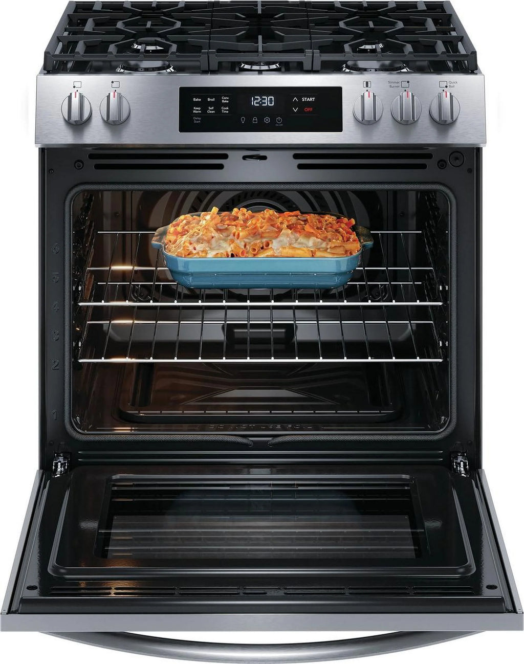 Frigidaire Fcfg3083a 30" Wide 5.1 Cu. Ft. Gas Range - Stainless Steel