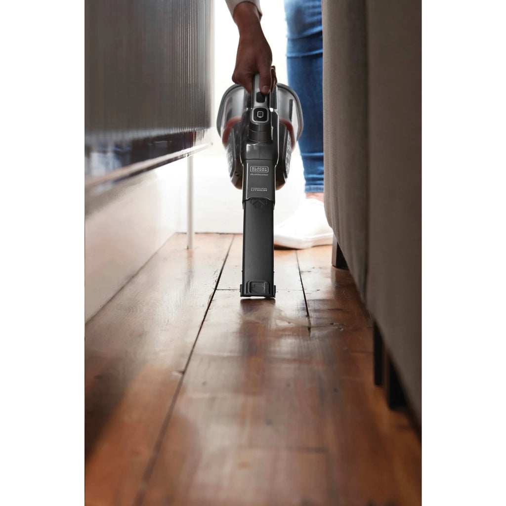 BLACK+DECKER Dustbuster AdvancedClean+ 12V Lithium Cordless Handheld Vacuum with Powered Pet Head for carpet and upholstery, HHVK320JZ01