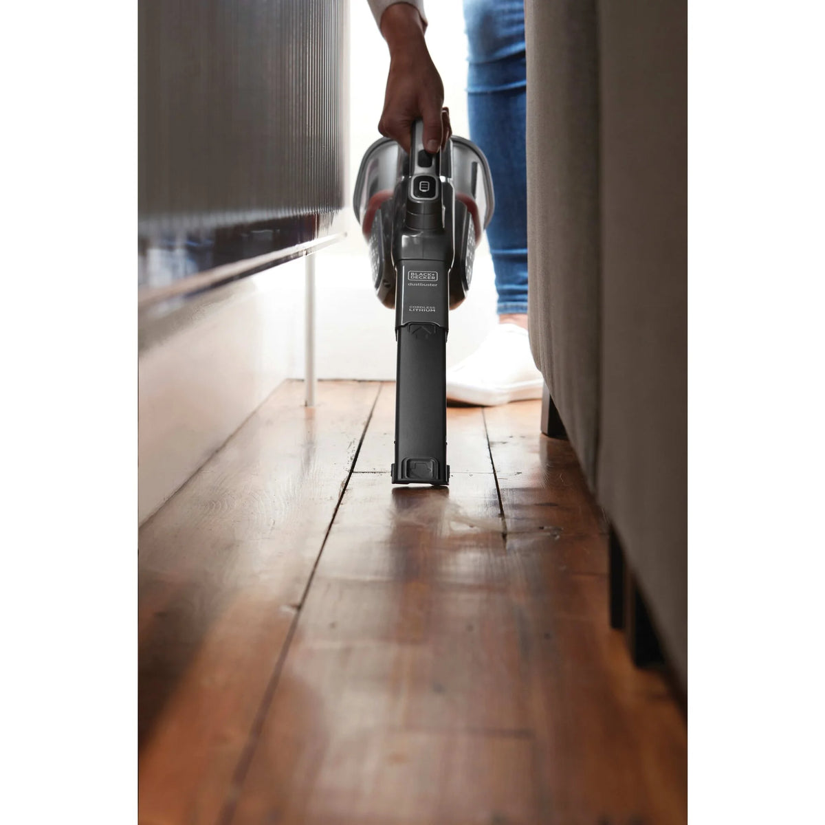 BLACK+DECKER Dustbuster AdvancedClean+ 12V Lithium Cordless Handheld Vacuum with Powered Pet Head for carpet and upholstery, HHVK320JZ01