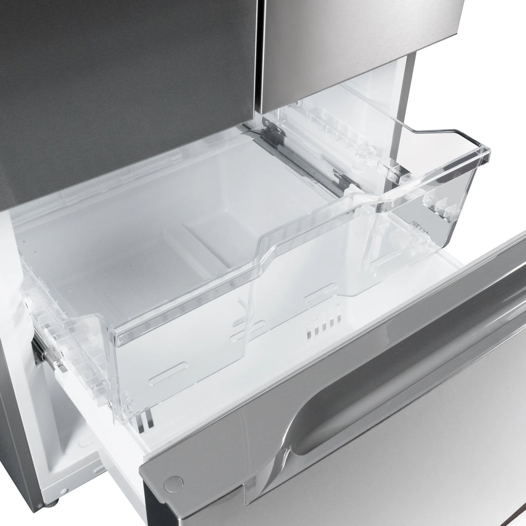 18.5 cu. ft. Stainless-Steel French Door Refrigerator in Silver, Auto Defrost, Energy Star, Digital Temperature Control