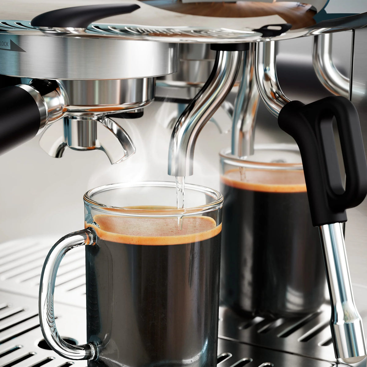 Philips Barista Brew Semi-Automatic Espresso Machine with Milk Frother, Silver Metal