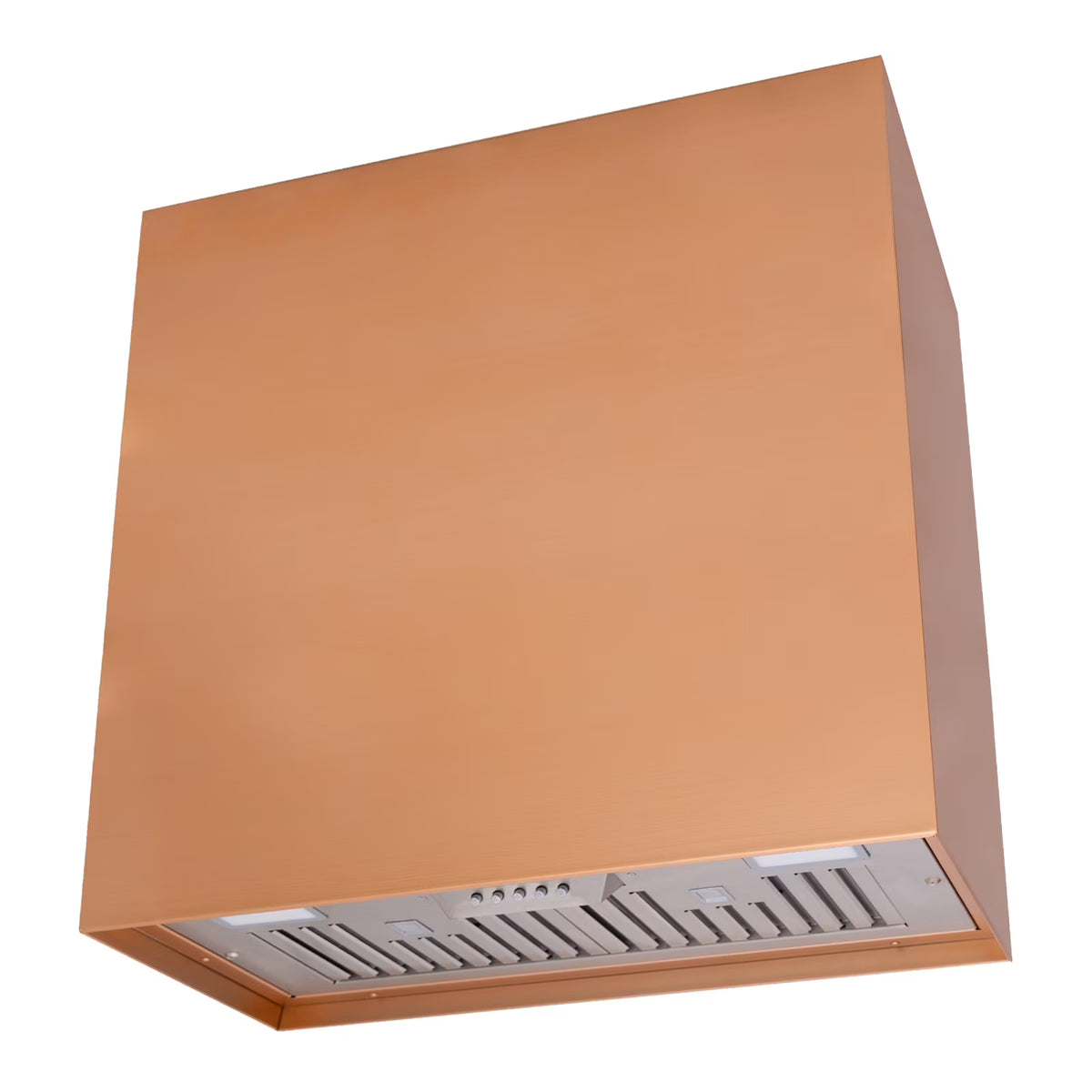 Akicon Stainless Steel Range Hood, Modern Box Kitchen Hood with Powerful Vent Motor, Wall Mount, 30��W*30��H*14D, Signal White