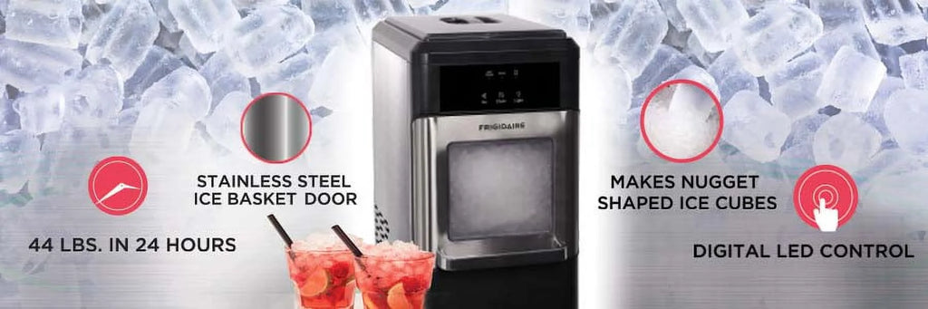 Frigidaire 44 lbs. Crunchy Chewable Nugget Ice Maker EFIC235, Stainless Steel