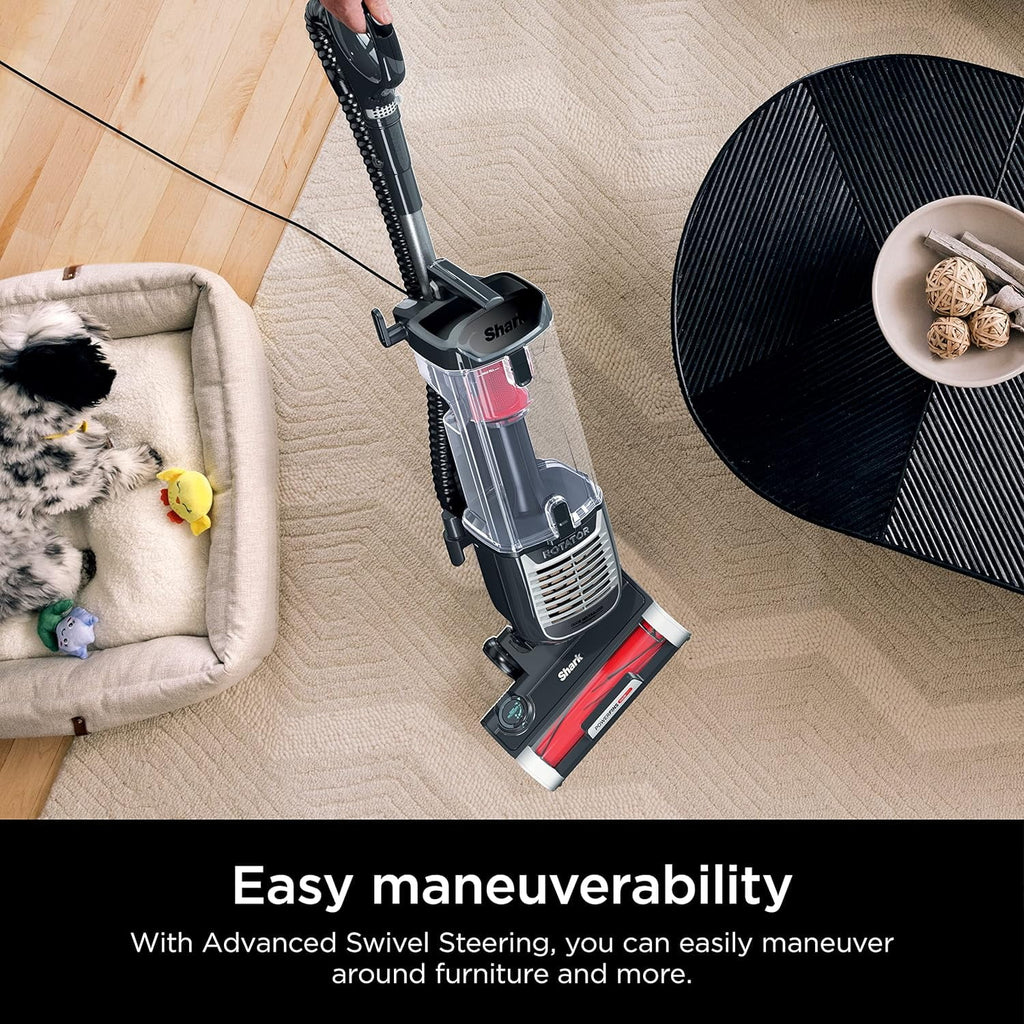 Restored Shark ZU102 Rotator Pet Upright Vacuum with PowerFins HairPro & Odor Neutralizer Technology (Grey) (Refurbished)