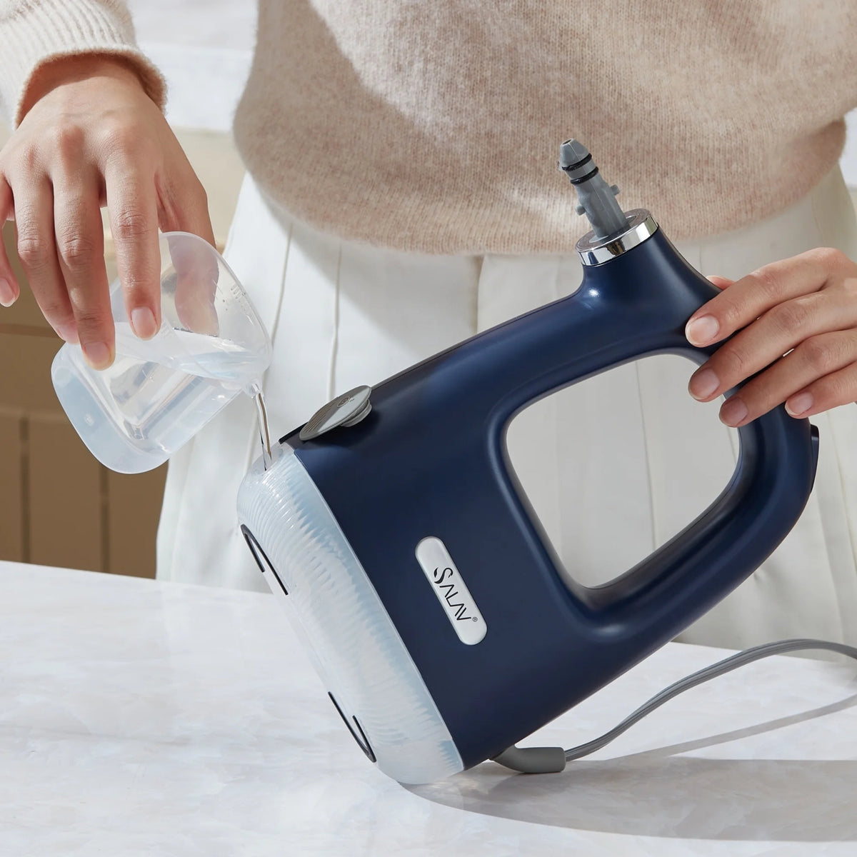 SALAV? CS-100 CleanSteam Compact Steam Cleaner, Navy