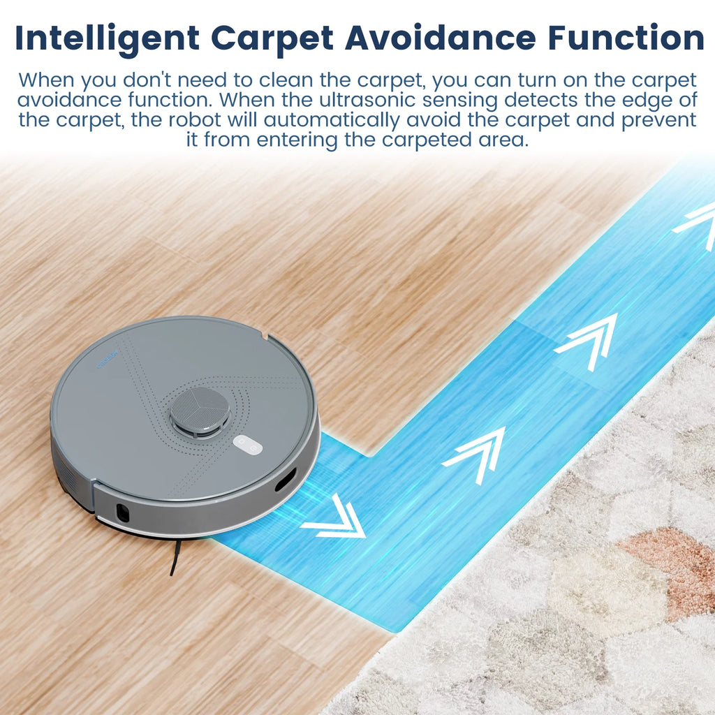 (2025Upgrade) AIRROBO L50 Self-Empty Robot Vacuum and Mop Combo with Ultrasonic Carpet Inspection��5500Pa Powerful Suction for Pet Hair