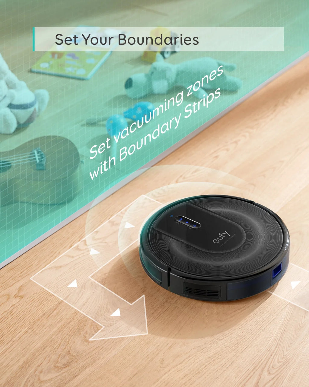 eufy RoboVac G30 Verge, Robot Vacuum with Home Mapping, 2000Pa Suction, Wi-Fi, Boundary Strips