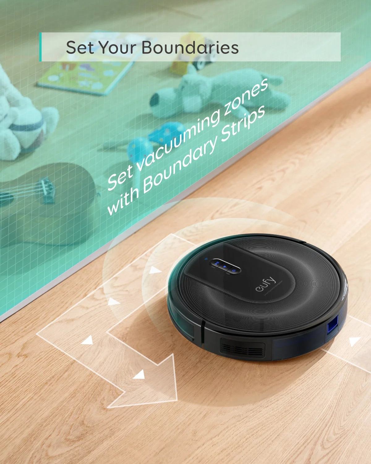 eufy RoboVac G30 Verge, Robot Vacuum with Home Mapping, 2000Pa Suction, Wi-Fi, Boundary Strips