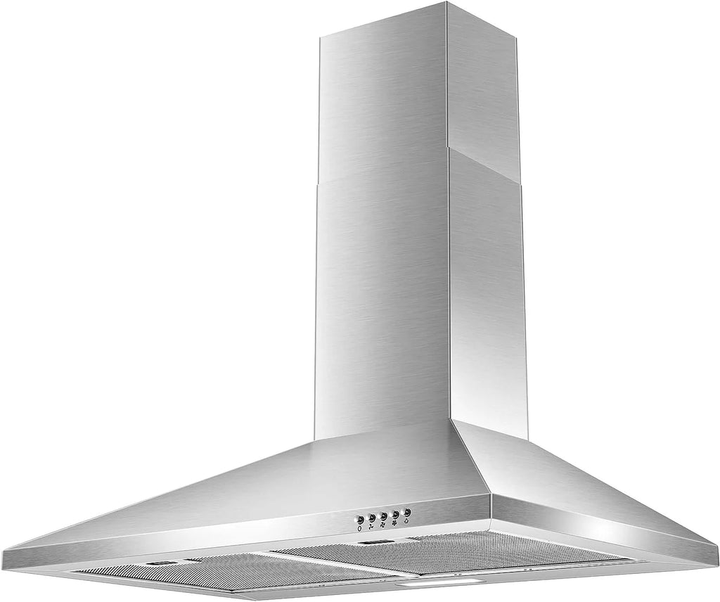 Range Hood 30 inch Wall Mounted Range Hood in Stainless Steel Convertible Stove Vent Hood 3 Speed