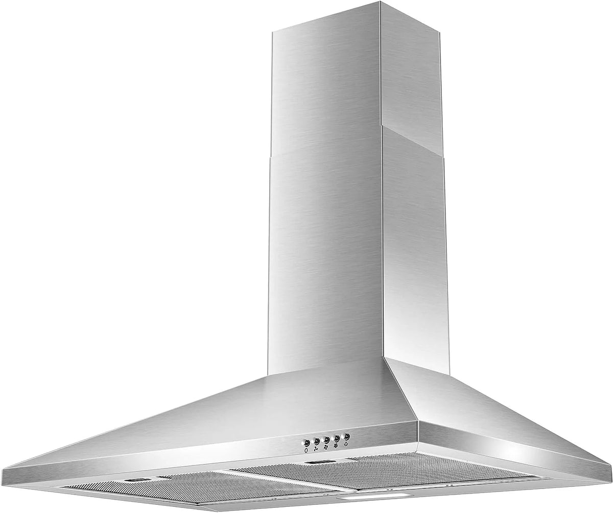 Range Hood 30 inch Wall Mounted Range Hood in Stainless Steel Convertible Stove Vent Hood 3 Speed