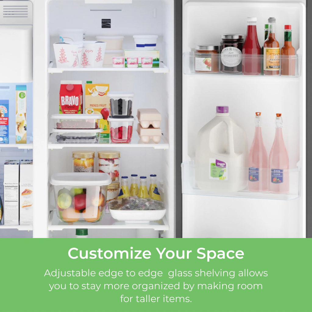 Kenmore 20 Cu. ft. 36-inch Depth Side-by-Side ENERGY STAR? Refrigerator/Freezer, Stainless Steel