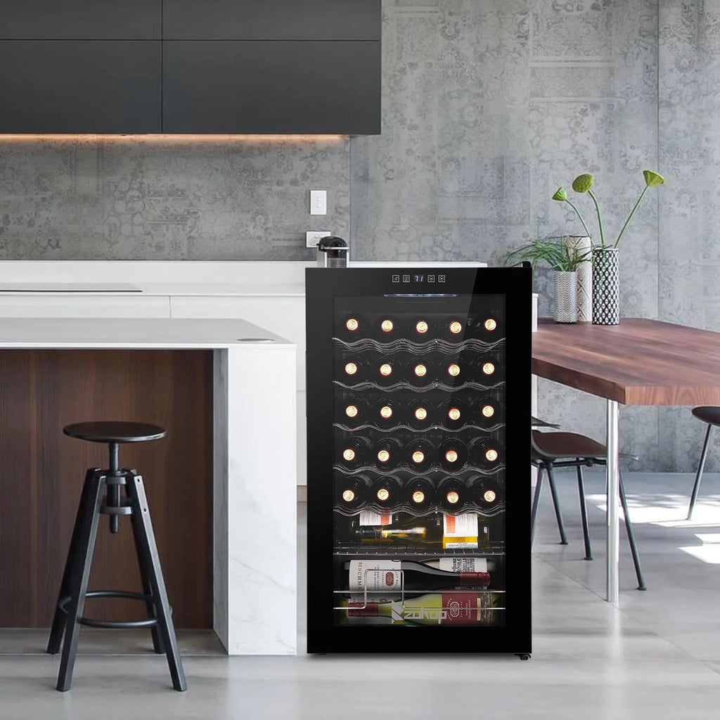 Ktaxon 18 Bottle Compressor Wine Cooler Freestanding Wine Fridge, Fast Cooling, Low Noise
