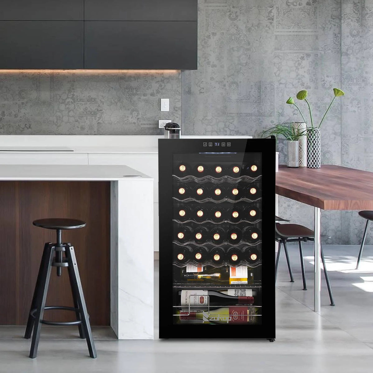 Ktaxon 18 Bottle Compressor Wine Cooler Freestanding Wine Fridge, Fast Cooling, Low Noise