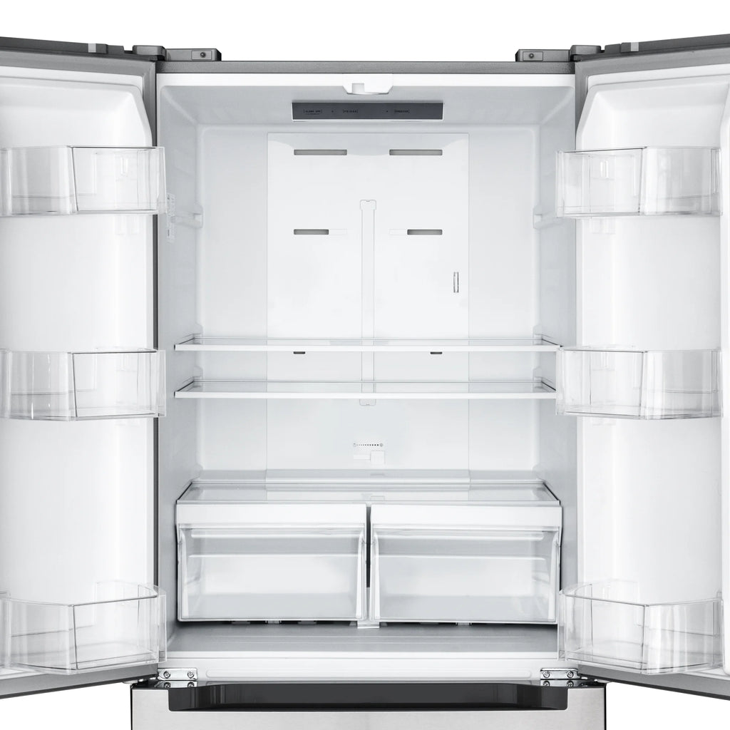 18.5 cu. ft. Stainless-Steel French Door Refrigerator in Silver, Auto Defrost, Energy Star, Digital Temperature Control