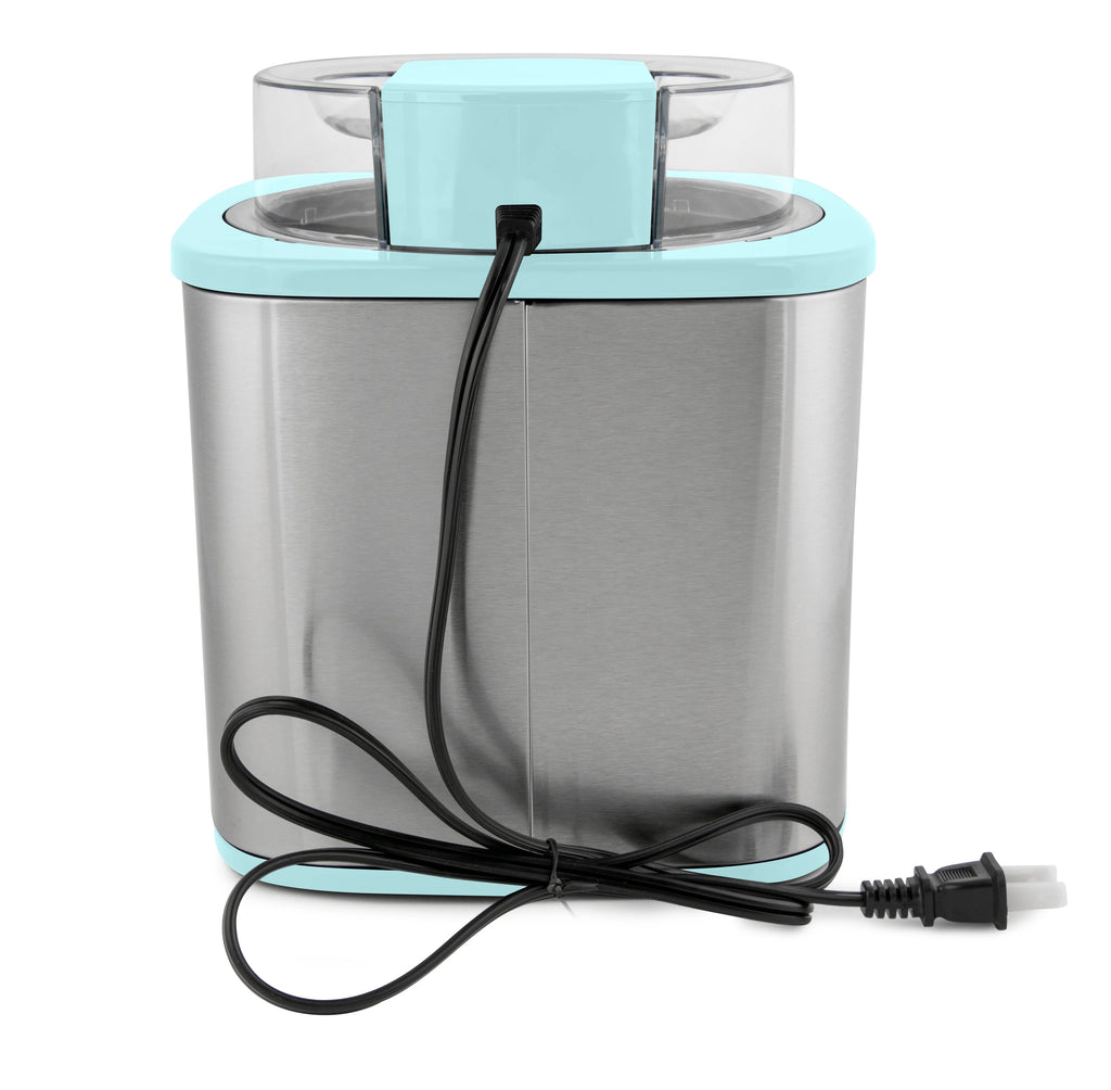 Nostalgia 2-Quart Electric Ice Cream Maker �C Make Homemade Ice Cream, Gelato, Sorbet & Frozen Yogurt �C No Salt/Ice Needed, Digital Controls, Mix-In Chute & Freezing Gel Canister �C Stainless Steel