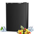 FREE VILLAGE 2.56 Cu.Ft. Mini Fridge with Freezer, Small Refrigerators with Adjustable Thermostat, Low Noise, Energy Saving, Compact Refrigerators for College Dorm, Office, Bedroom, Apartment, Black