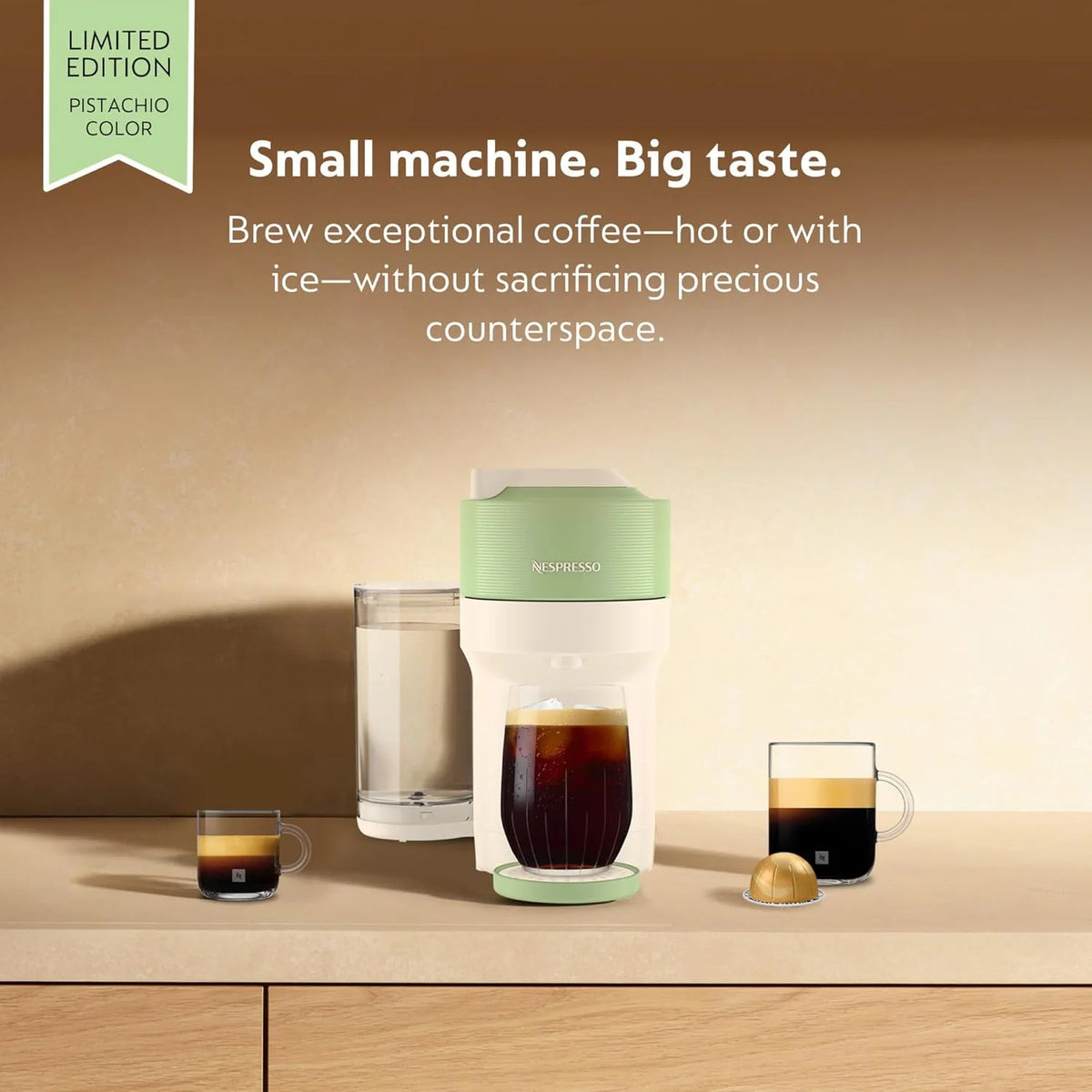Nespresso Vertuo Pop+ Coffee and Espresso Maker by Breville, Aqua Mint