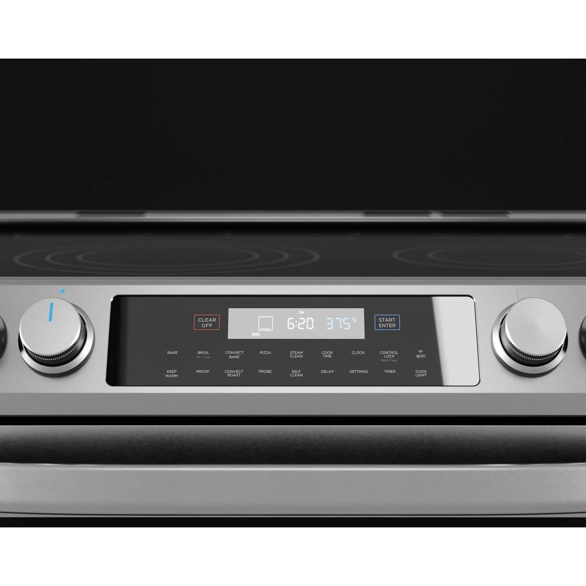 Midea 30-In Slide-In Electric Range with Wi-Fi Connectivity and Fan Convection, Stainless Steel,  MES30S2AST