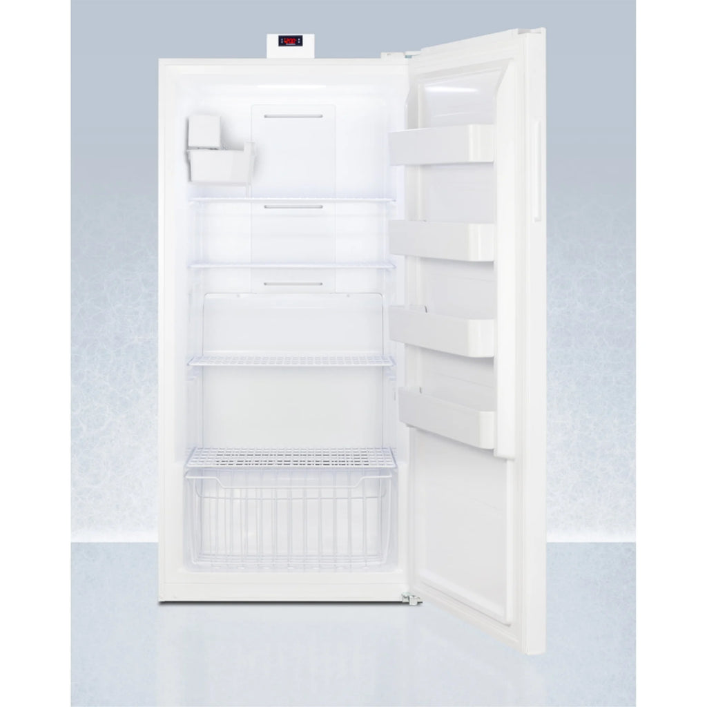 Upright 22 cu.ft. all-freezer with icemaker in white
