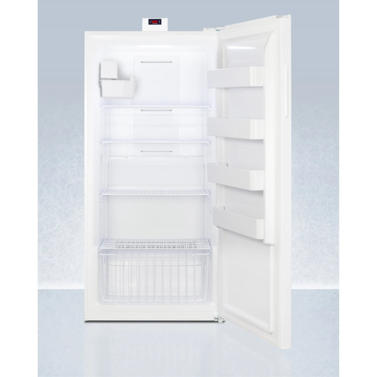 Upright 22 cu.ft. all-freezer with icemaker in white