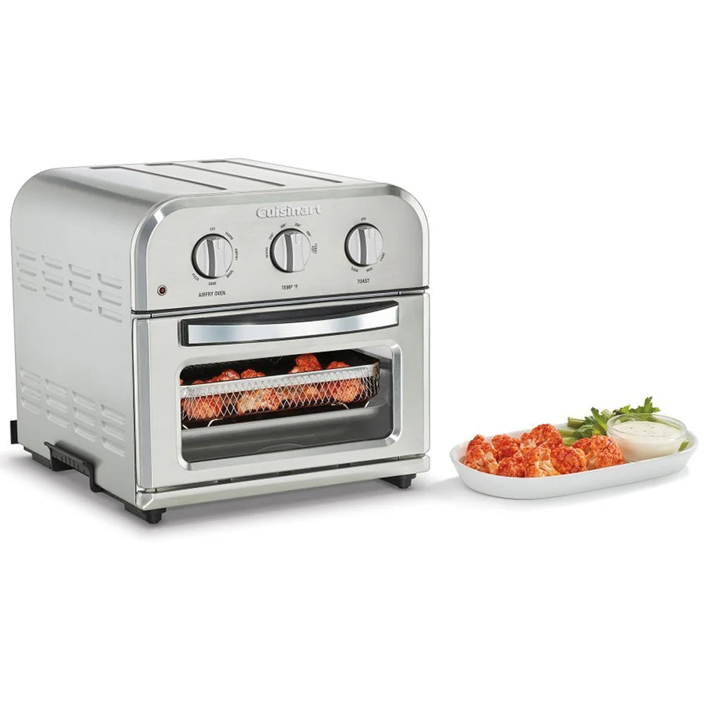 Cuisinart TOA-26 Compact AirFryer/Convection Toaster Oven Stainless Steel Bundle with 2 YR CPS Enhanced Protection Pack