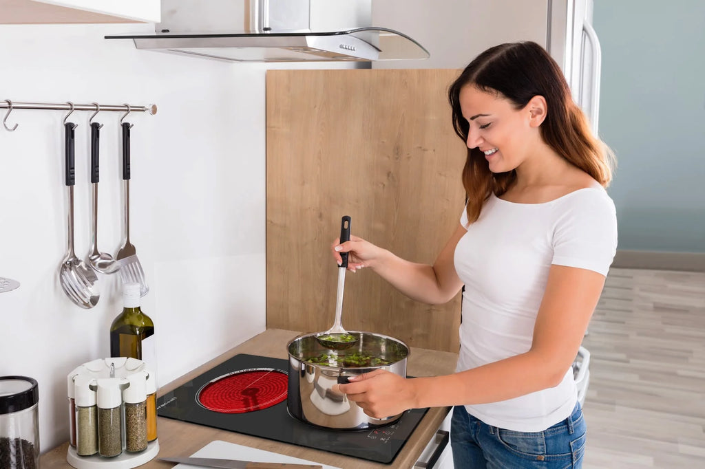 GRACEALL 12 inch Electric Stove 2 Burners Hot Plates for Cooking, Countertop Hotplate Double Elements Cooktop, 120V Ceramic Hotplate Plug in Infrared Cooker, Countertop and Built-in Compatible