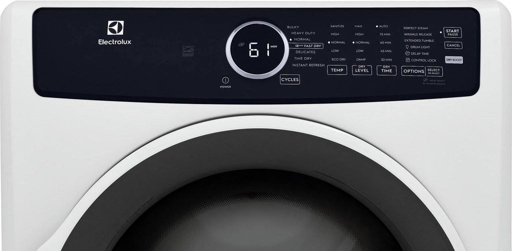 Electrolux Front Load Perfect Steam Electric Dryer with Instant Refresh, 8.0 Cu. Ft.