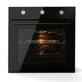 Aoile 24" Built-in Single Wall Convection Oven with 2.5 Cu.Ft. Capacity, 3000W Electric Oven with 7 Cooking Modes, Mechanical Knobs Control