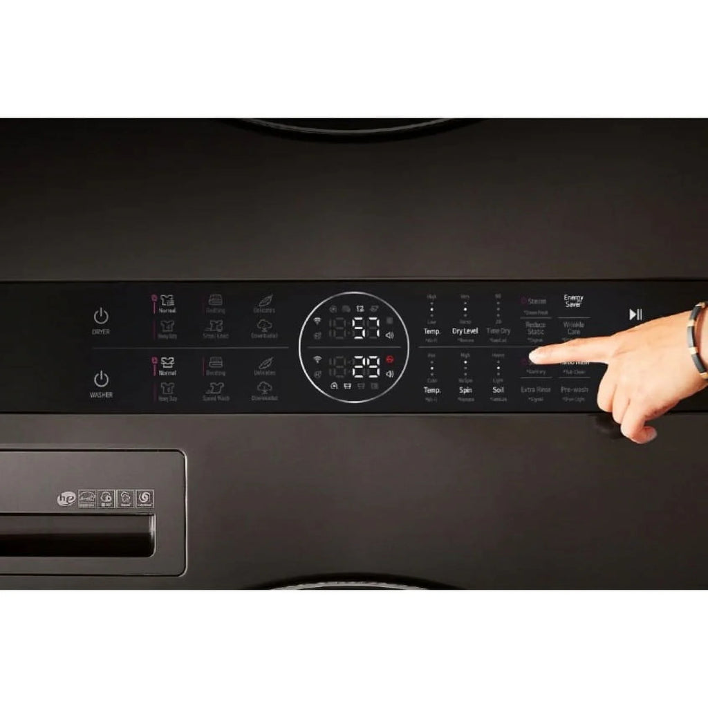 LG WKE100HVA 4.5/7.4 Cu. Ft. Smart Front Load WashTower - Graphite Steel