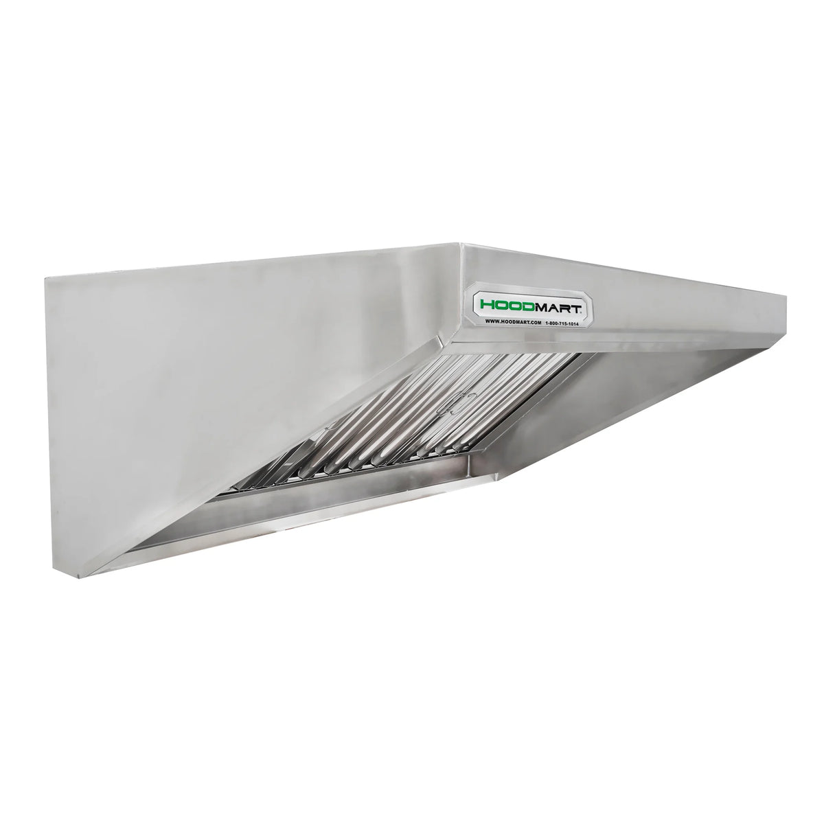 HOODMART 4�� Concession Trailer Hood for Food Truck | UL and NSF Listed | Commercial Range Hood with Baffle Style Filters and Grease Cup | Stainless Steel Kitchen Equipment
