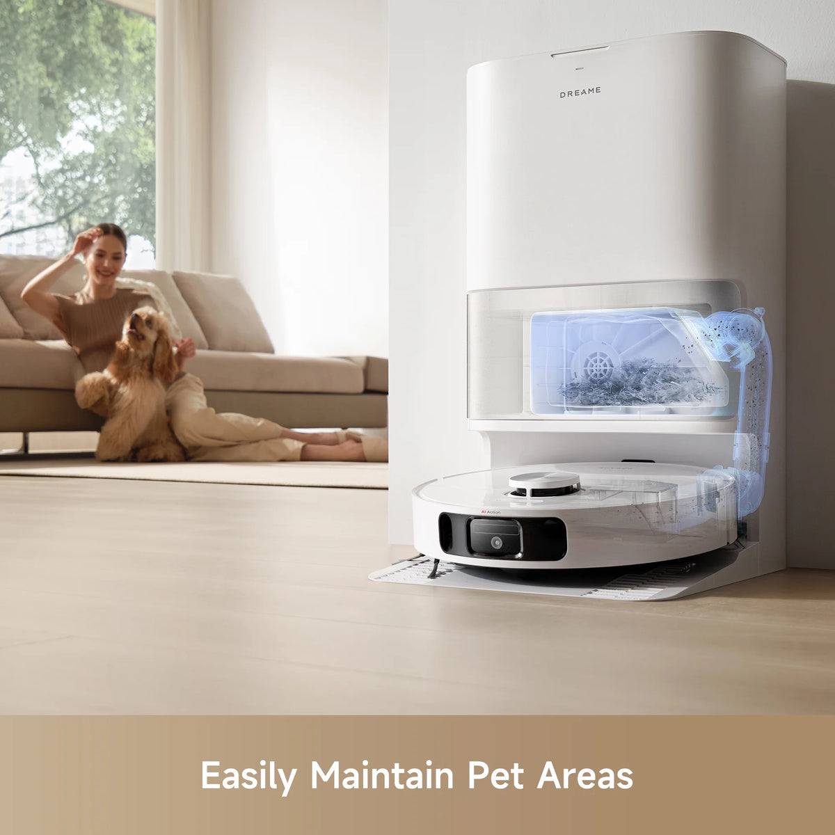 Dreame 2-in-1 Robot Vacuum and Mop, Auto Mop Raising, 7000Pa Suction, Self-Emptying Base, L20 Ultra