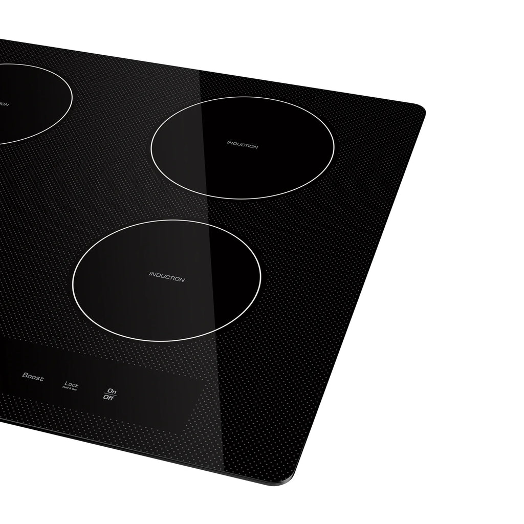 Empava 24" Electric Stove Induction Cooktop with 4 Power Boost Burners Smooth Surface Vitro Ceramic Glass in Black