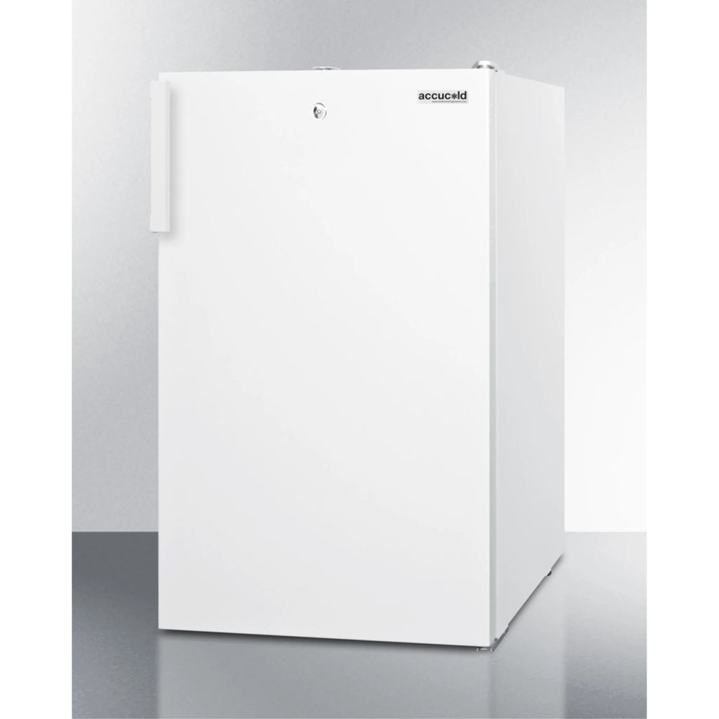 20" wide counter height manual defrost all-freezer with lock, for general purpose use