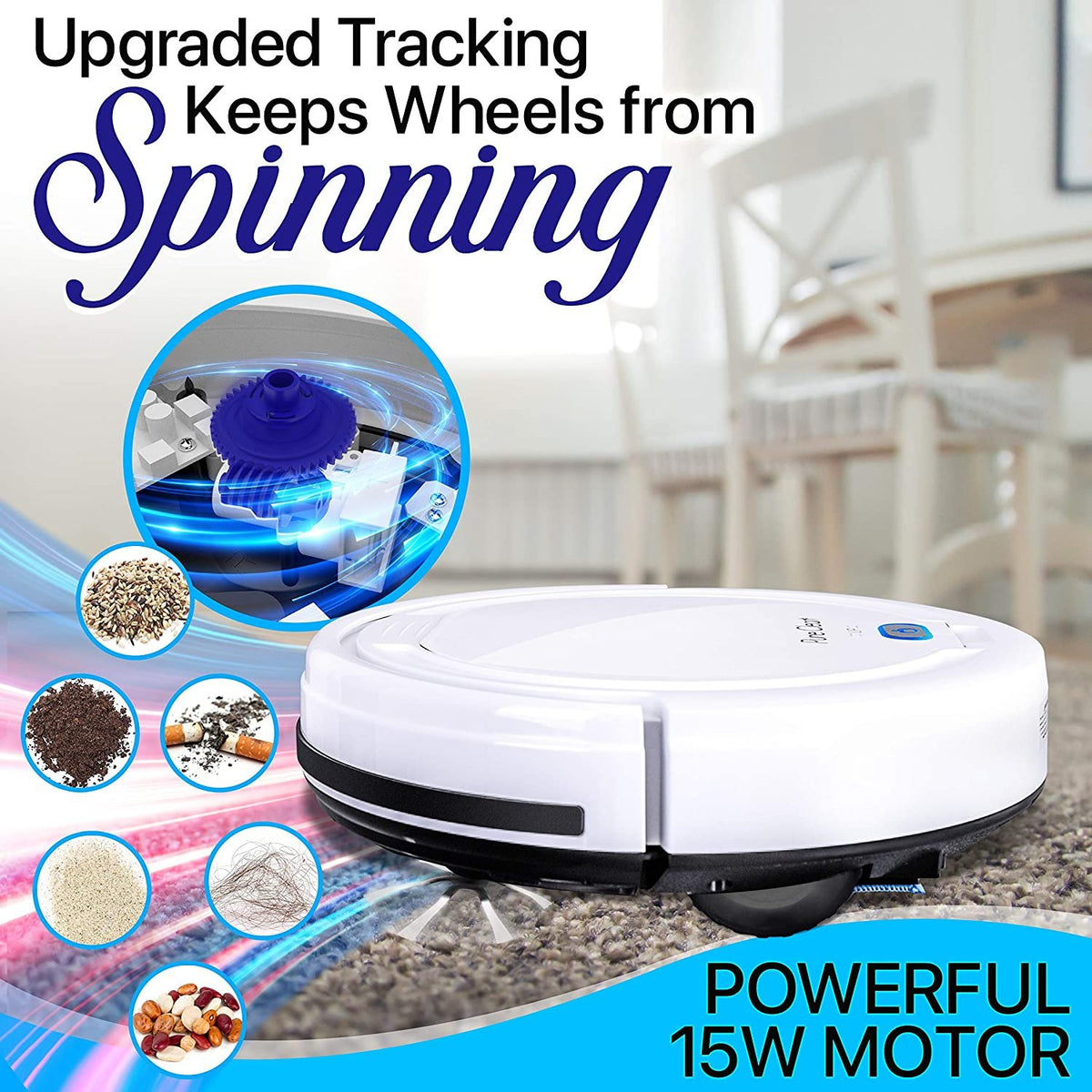 Pure Clean PUCRC25PLUS - Pure Clean Smart Vacuum Cleaner - Automatic Robot Cleaning Vacuum