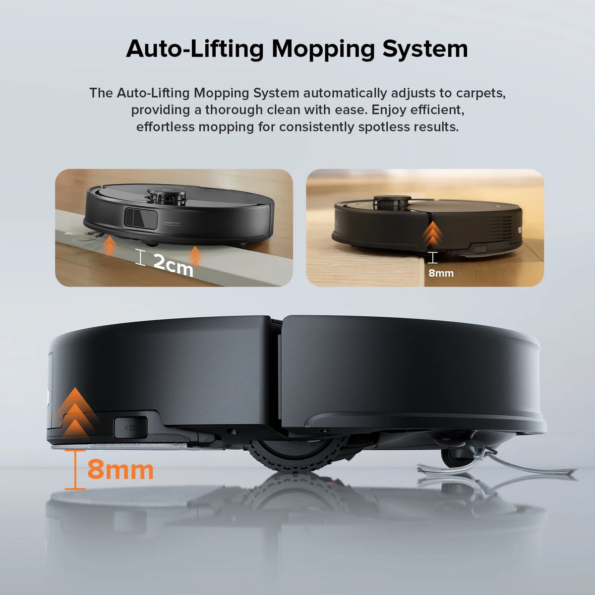 Roborock Q10 X5 Robot Vacuum and Mop Combo, 10,000 Pa Suction, Auto Mop Lifting, Reactive Tech Obstacle Avoidance, PreciSense LiDAR