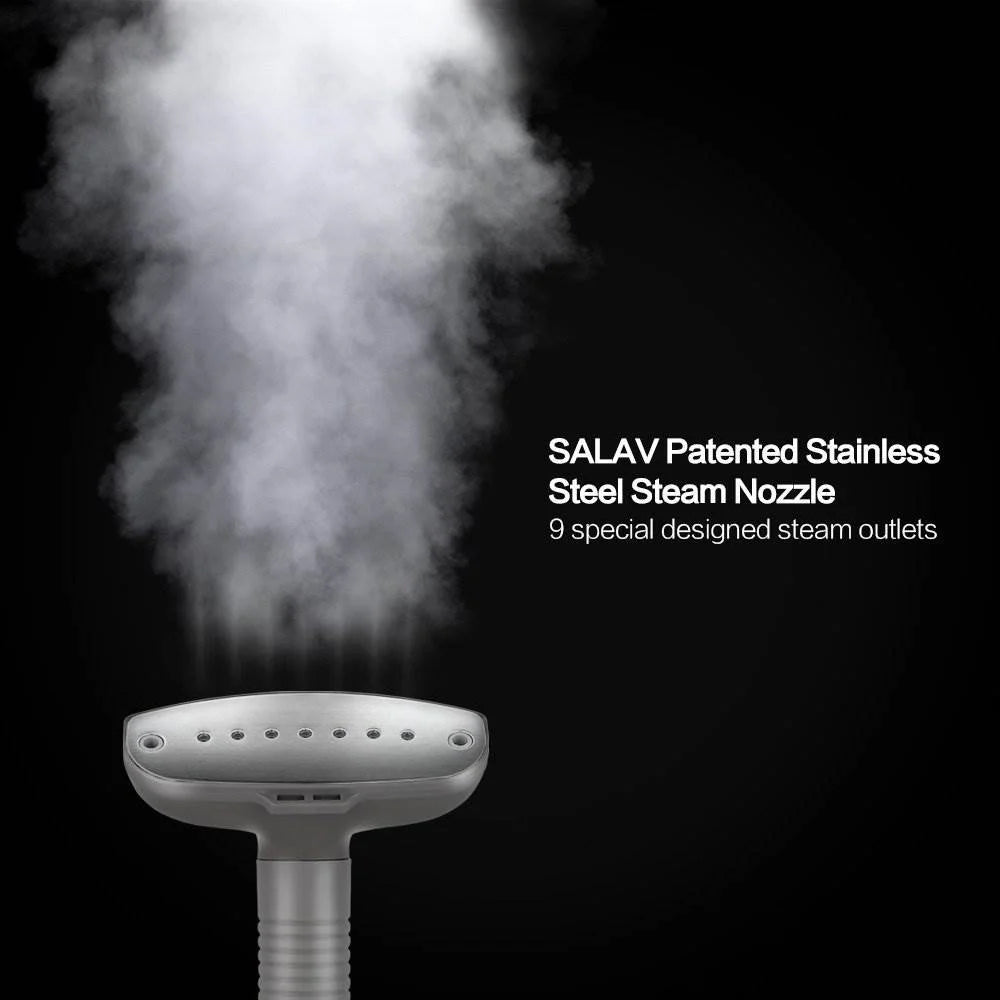 Salav 1500 Watts Adjustable Home Commercial Fabric Iron Garment Steamer, White