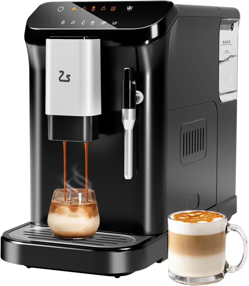 Riedhoff Fully Automatic Espresso Machine CM9002, 1350 W, Touch Screen with 1.5 L Water Tank, Black