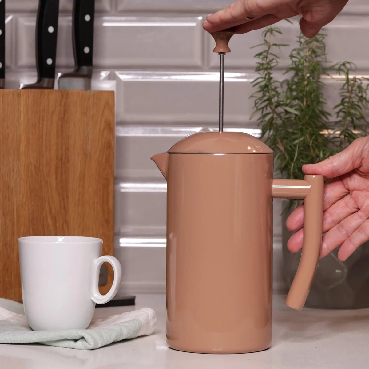 Frieling French Press, Snow White, 34 fl oz.