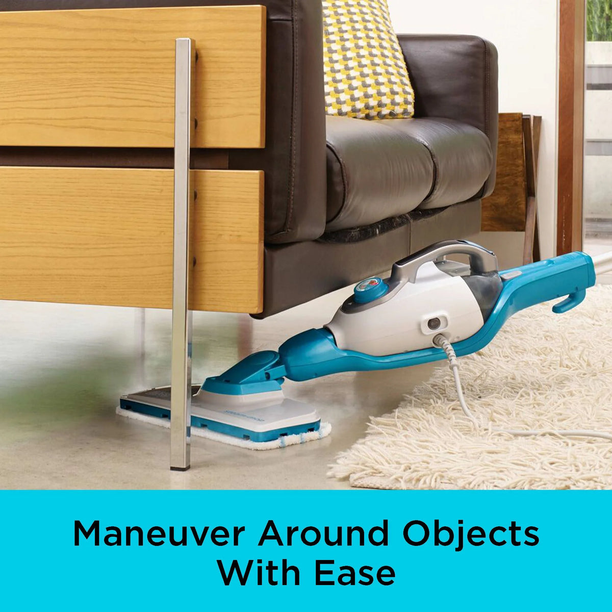 BLACK+DECKER Steam-Mop & Portable Steamer, 5-in-1, Corded, Convertible to Handheld, HSMC1321
