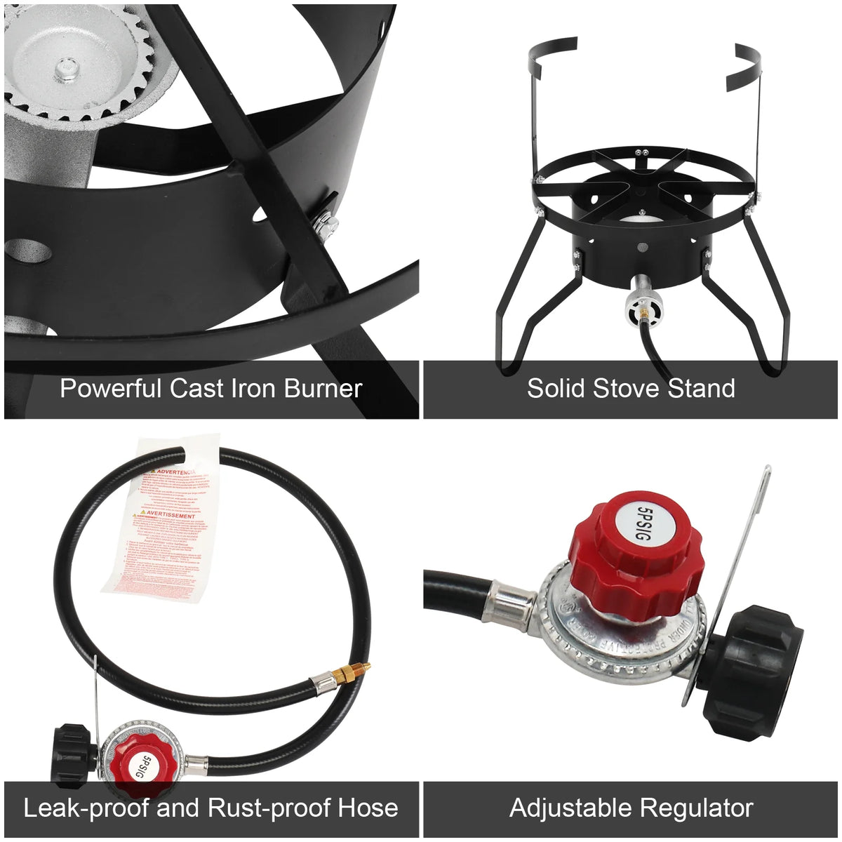 Zimtown 50qt Propane Fryer Kit Turkey Fryer Fish Fryer Outdoor Fryer Stainless Steel Propane Boil Pot Portable Deep Frying/Boiling