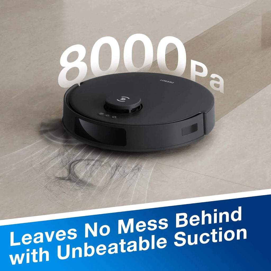 ECOVACS DEEBOT N20 PRO Robot Vacuum Cleaner and Mop,8000Pa Strong Suction, ZeroTangle Brush, Vibrating Mopping System, 300 Minutes Runtime
