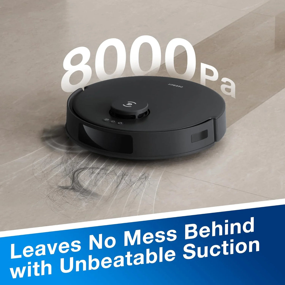 ECOVACS DEEBOT N20 PRO Robot Vacuum Cleaner and Mop,8000Pa Strong Suction, ZeroTangle Brush, Vibrating Mopping System, 300 Minutes Runtime