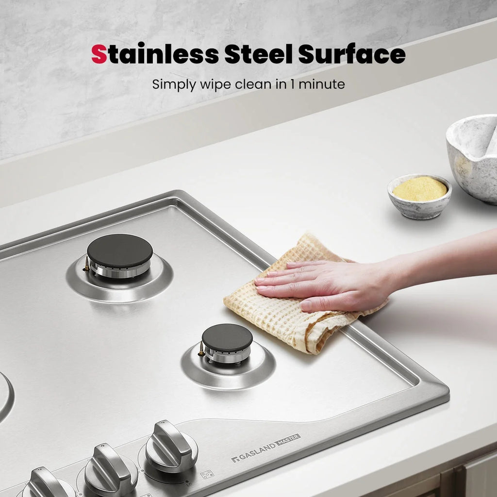 GASLAND Master Series 36 Inch Gas Cooktop with Griddle PRO GH3905SS1FC with 5 Burners,CSA certified,120V Plug-in, NG/LPG Convertible