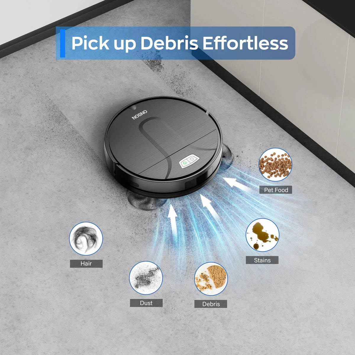 ONSON Robot Vacuum Cleaner, Robot Vacuum and Mop Combo with WIFI / Alexa for Pet Hair and Hard Floor