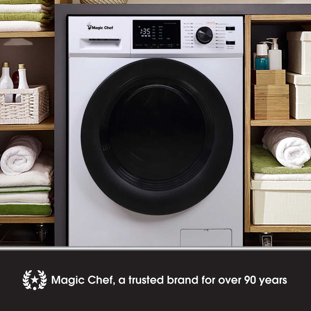 Magic Chef 2.7 cu. ft. White All in One Ventless Washer Dryer Combo in White
